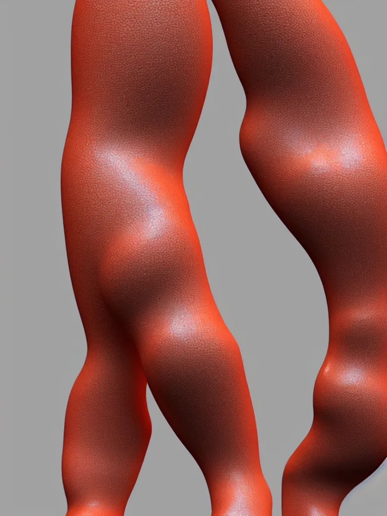 Image similar to simple primitive tube shape, straight smooth human leg, textured with photorealistic human skin, photoreal details, straight smooth vertical, highly realistic bump map, surface painter, pixar renderman, metahuman