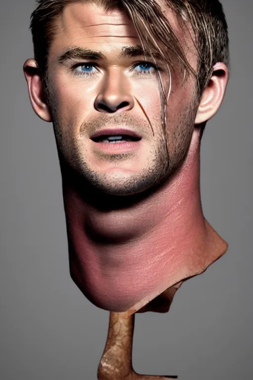 Prompt: 📷 chris hemsworth the ham, made of food, head portrait, dynamic lighting, 4 k