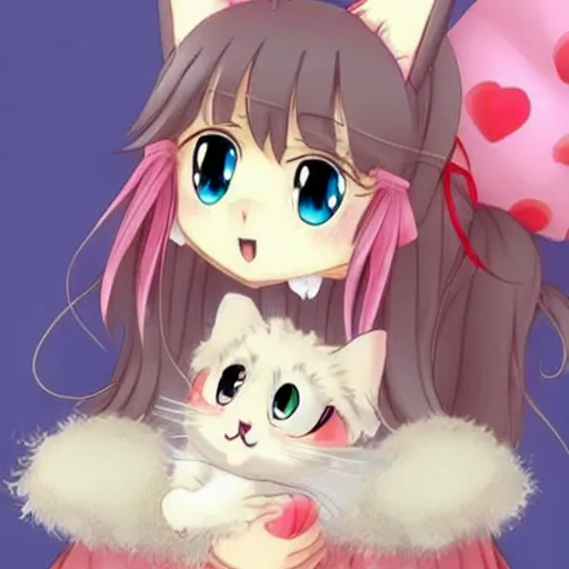 Image similar to Extremely cute!!! anime cat princess