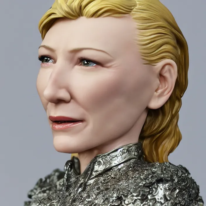 Prompt: cate blanchett, a goodsmile figure of cate blanchett, figurine, detailed product photo