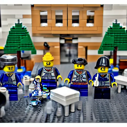 Prompt: lego ramstein band,