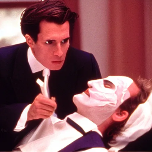 Image similar to Still of Patrick Bateman removing his venitian mask in Eyes Wide Shut (1999)