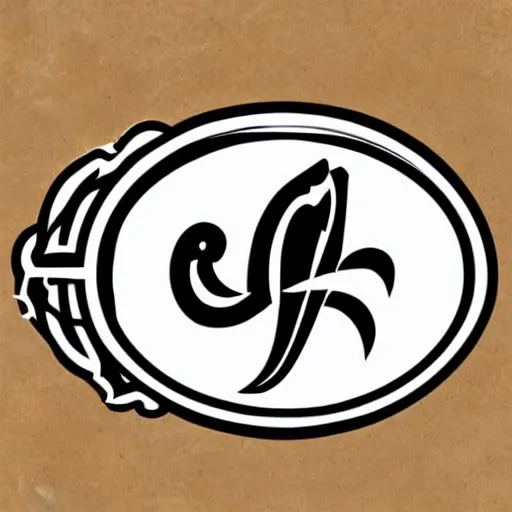 Prompt: herring formline art logo decal