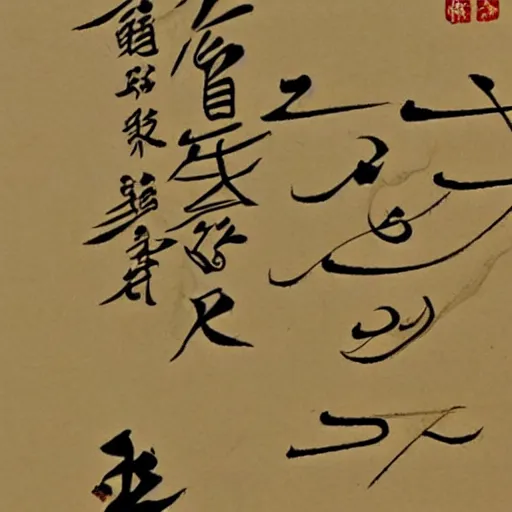 Image similar to poem written in arabic chinese script