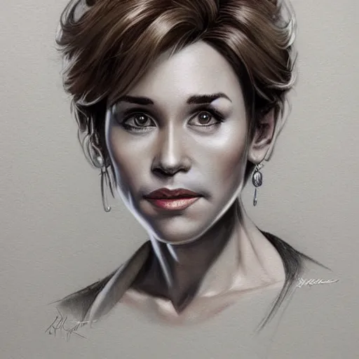 Image similar to beautiful lifelike award winning pencil illustration of judge judy trending on art station artgerm greg rutkowski j. c. leyendecker cinematic atmospheric