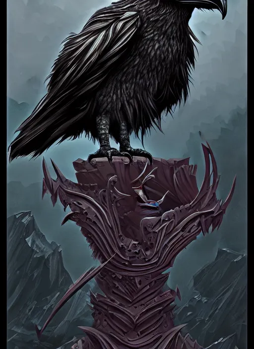 Prompt: the raven lord, digital art, detailed, trending on artstation