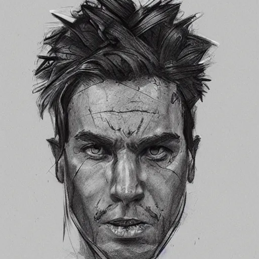 ArtStation - Man Portrait, traditional art, no ai