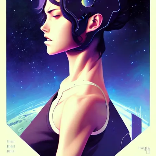 Image similar to beautiful painting fully automated luxury space communism, by charlie bowater, ross tran, artgerm, and makoto shinkai, detailed, inked, western comic book art