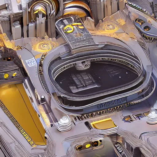 Image similar to sci-fi motherboard structure on the coronation of napoleon painting and digital billboard in the middle, unreal engine 5, keyshot, octane, artstation trending, ultra high detail, ultra realistic, cinematic, 8k, 16k, in style of zaha hadid, in style of nanospace Michael Menzelincev, in style of Lee SOUDER, colors in style of the Blade Runner 2049, in plastic, dark, tilt shift,