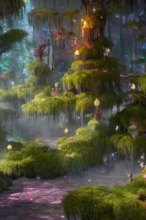 Prompt: a fancy candy forest, unreal engine, realistic, fantasy scenic, atmospheric