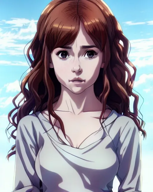 Image similar to portrait Anime as emilia clarke game of thrones girl cute-fine-face, brown-red-hair pretty face, realistic shaded Perfect face, fine details. Anime. game of thrones curly-hair realistic shaded lighting by Ilya Kuvshinov katsuhiro otomo ghost-in-the-shell, magali villeneuve, artgerm, rutkowski, WLOP Jeremy Lipkin and Giuseppe Dangelico Pino and Michael Garmash and Rob Rey