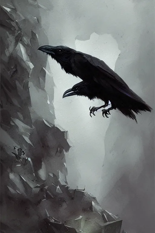 Image similar to raven, water color, D&D, fantasy, highly detailed, digital painting, artstation, concept art, matte, sharp focus, illustration, art by Ivan Gantschev and Greg Rutkowski