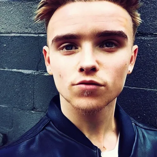 Image similar to “a realistic detailed photo of a guy who is an attractive humanoid who is half robot and half humanoid, who is a male android, Brooklyn Beckham, shiny skin, posing like a statue, blank stare”