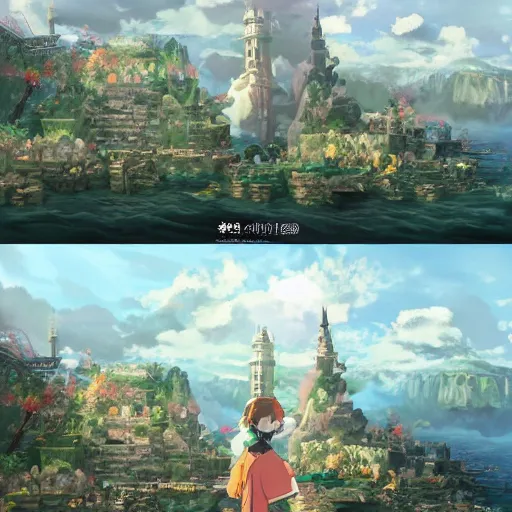 Prompt: [studio ghibli, matte painting, dutch golden age, botw and 3d render trending on CGsociety mashup], 🙌 incredible showcase of [studio ghibli, matte painting, dutch golden age, botw and 3d render trending on CGsociety mashup] (conceptualisation by the best artist in the world)