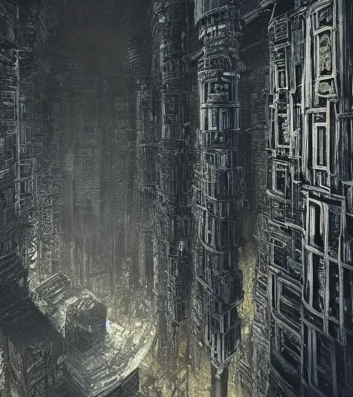 Image similar to andrei tarkovsky cyberpunk greatest scene, ancient tower of babylon, by kentaro miura, hyperrealistic, cyber world, ambient lighting, concept art, hyper - detailed, smooth, octane, ray tracing, cinematic, high quality