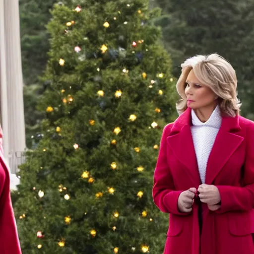 Prompt: Donald Trump in a Hallmark movie, movie still, chick flick