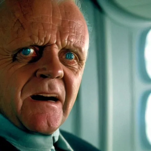 Prompt: anthony hopkins as the captain of starship enterprise