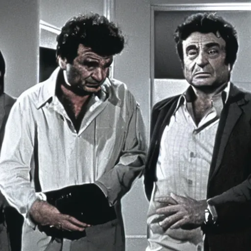 Image similar to a scene from columbo with peter falk