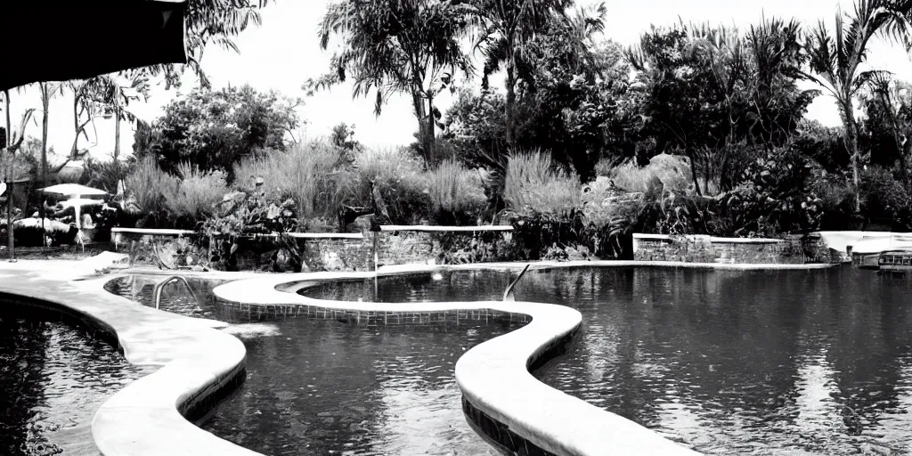 Image similar to pool, black and white,