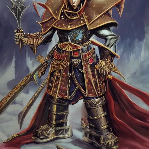 Image similar to Warhammer Fantasy,High Elf,artwork