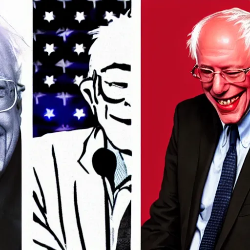 Prompt: Bernie Sanders as The Joker