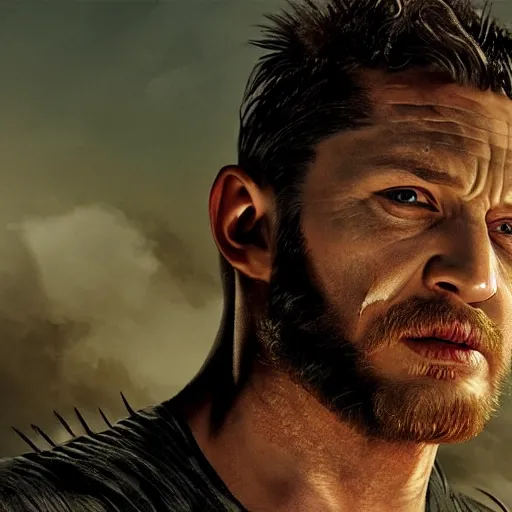 Image similar to Tom Hardy as wolverine 4K quality Photorealism