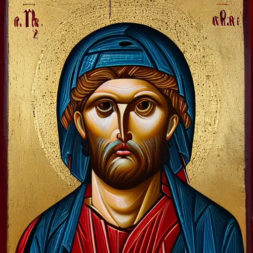 Prompt: portrait of a sloth, ancient byzantine icon, roman catholic icon, saintly, orthodox
