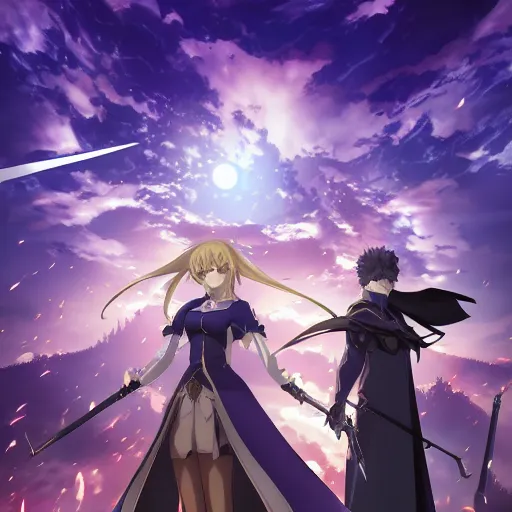 Prompt: game fate / stay night draw by ufotable studio, super detailed, 8 k