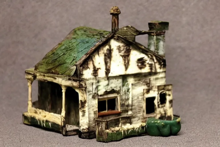 Image similar to photograph of a calico critter miniature toy haunted house