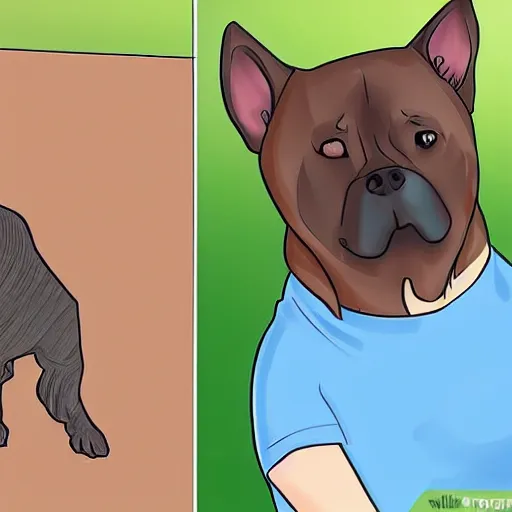 Image similar to wikihow, how to turn yourself into a dog, illustration