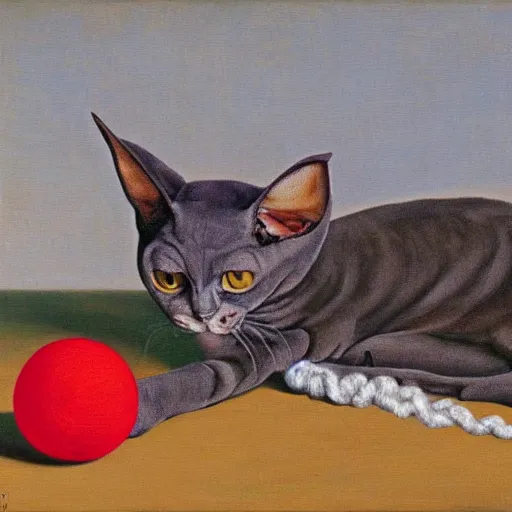 Angry Cat Fighting Playing Oil Painting Stock Illustration 755951011