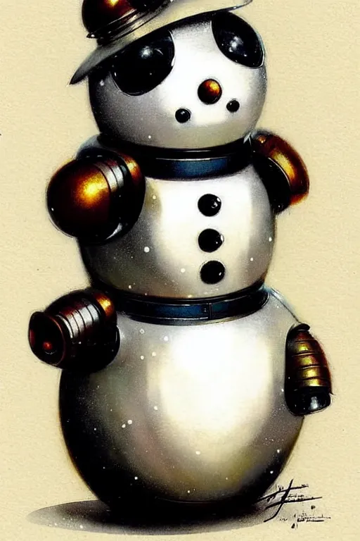 Image similar to ( ( ( ( ( 1 9 5 0 s retro future robot android aluminum panda snowman. muted colors. ) ) ) ) ) by jean - baptiste monge!!!!!!!!!!!!!!!!!!!!!!!!!!!!!!