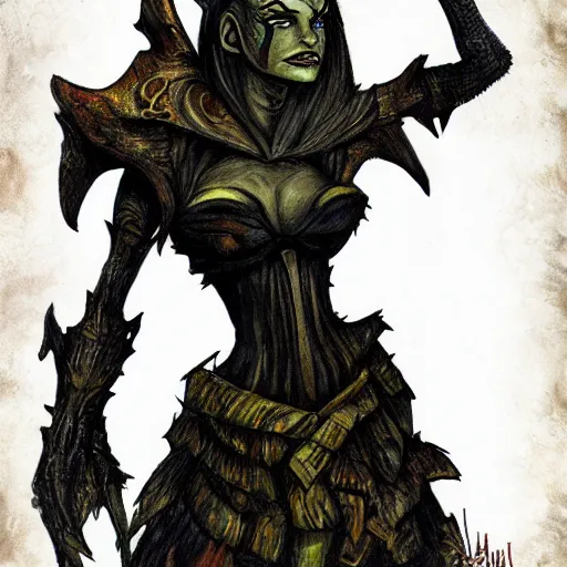 Prompt: planescape art style lady of pain