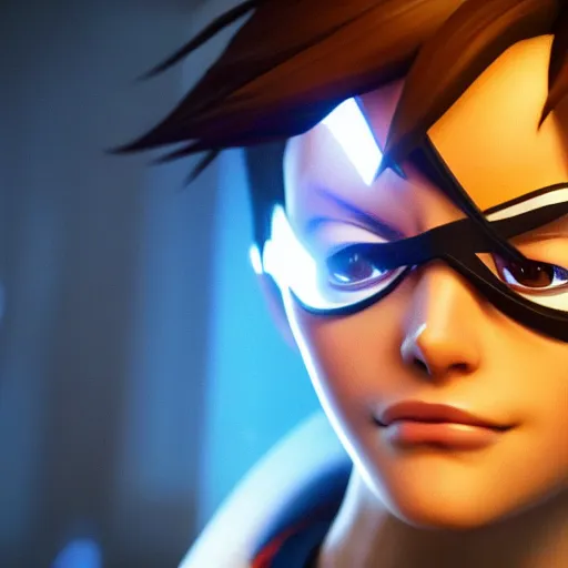 Image similar to realistic still of tracer amazing details 8 k beautiful ultra realistic sharp focus cinematic lightening