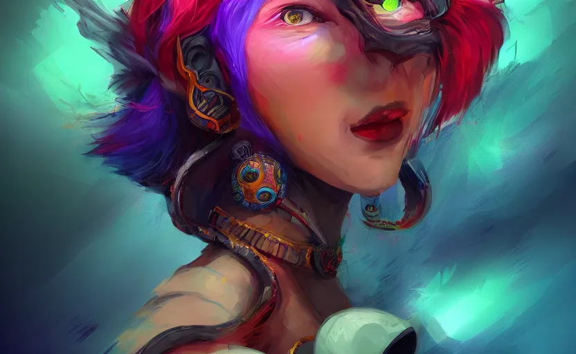 Prompt: toi tah amun iat foom, trending on artstation, colorful, digital art