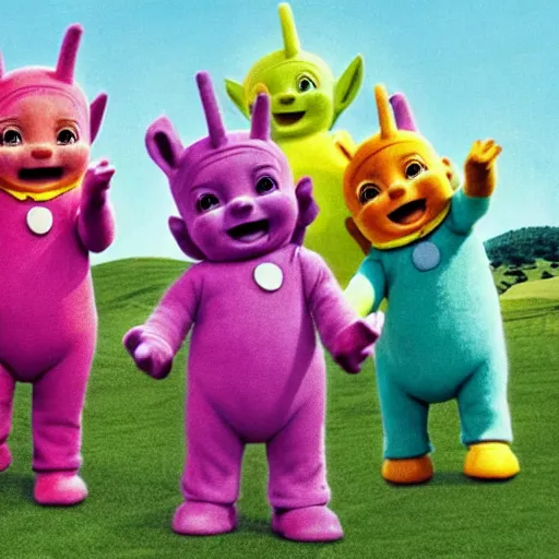 Image similar to teletubbies in swat uniforms