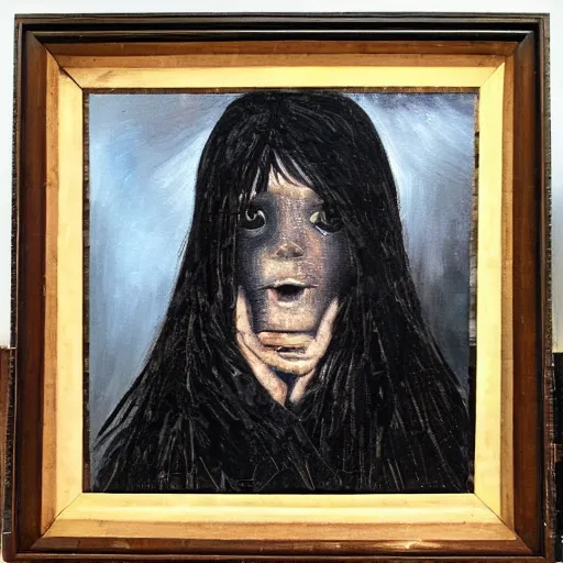 Prompt: an extremely unsettling framed painting