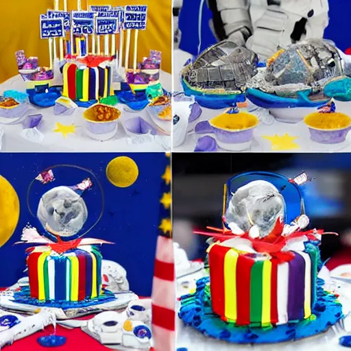 Image similar to astronauts birthday party moon photos