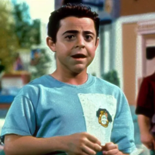 Prompt: still of xavi hernandez in back to the future ( 1 9 8 5 )