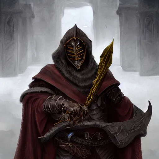 Image similar to medium-length portrait of a dragonborn wearing a dark robe, highly detailed, digital painting, concept art, fantasy art, D&D