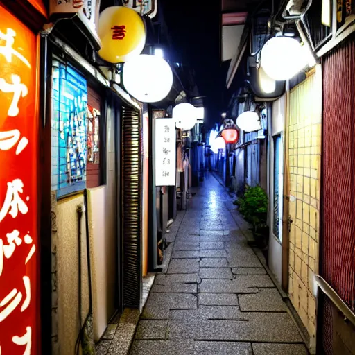 Image similar to tokyo alleyway at night