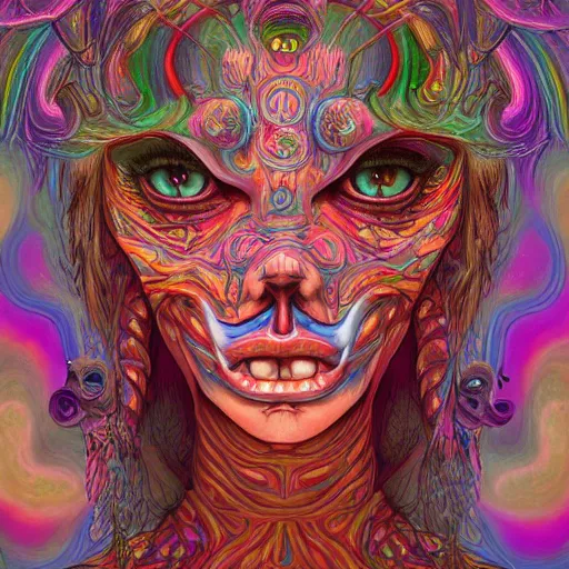 Prompt: an extremely psychedelic portrait of hocus pocus, surreal, lsd, face, detailed, intricate, elegant, lithe, highly detailed, digital painting, artstation, concept art, smooth, sharp focus, illustration, art