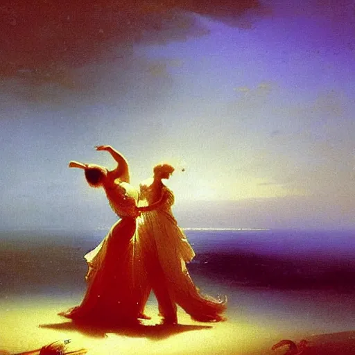 Image similar to dancers by ivan aivazovsky