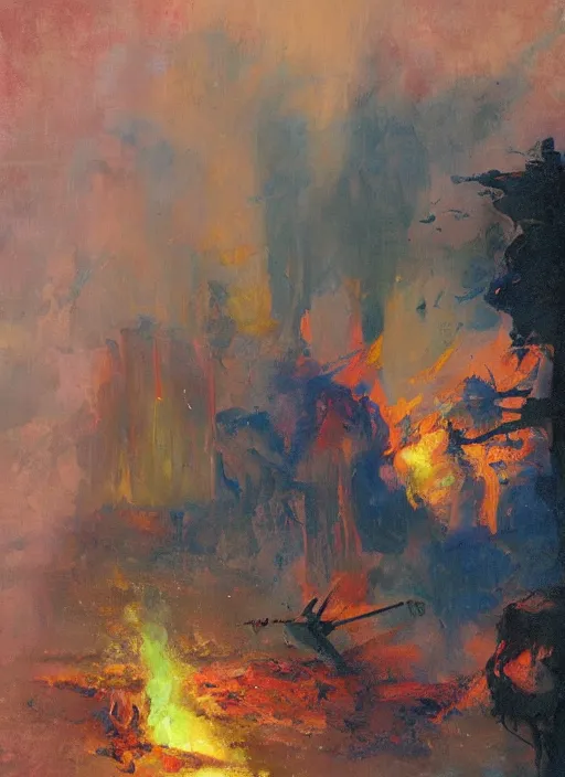 Image similar to camp fire by paul lehr