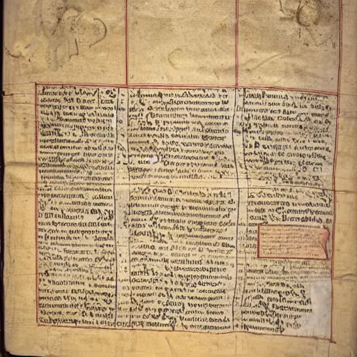 Image similar to an old, worn parchment depicting detailed instructions of how to use an iphone