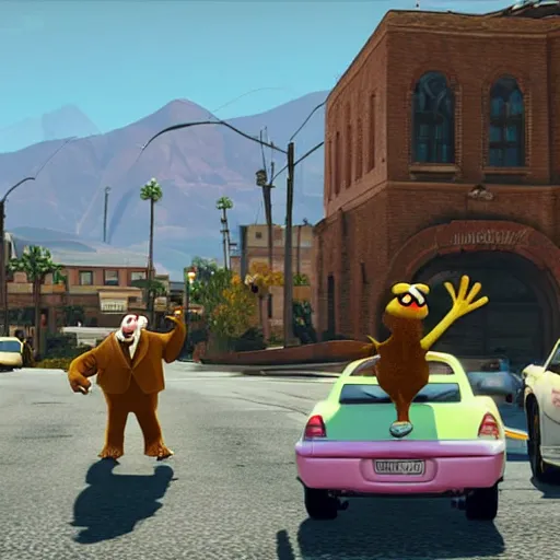 Image similar to muppets in grand theft auto 5