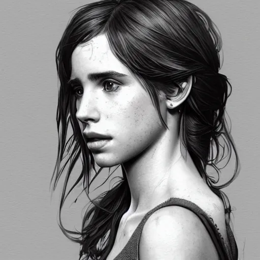 Image similar to ultra realistic illustration, emma roberts from last of us, intricate, elegant, highly detailed, digital painting, artstation, concept art, smooth, sharp focus, illustration, art by artgerm and greg rutkowski and alphonse mucha