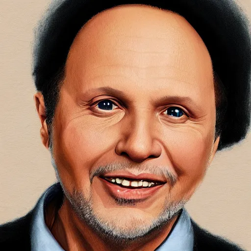 Image similar to billy crystal, portrait, in the style of alex ross, 2 d, 4 k, unreal, intricate, digital painting, highly detailed, artstation, sharp focus, illustration,