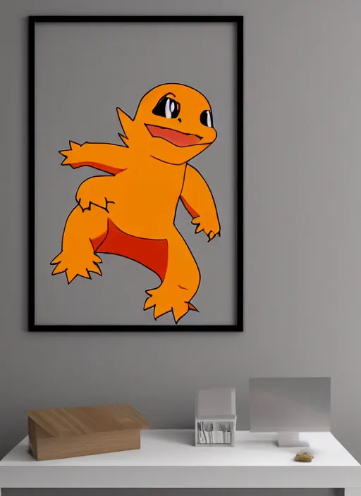 Image similar to charmander with huge frames