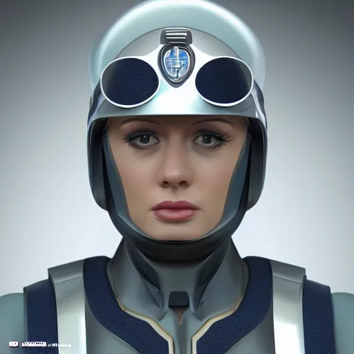 Image similar to Futuristic scifi officer in uniform, realistic